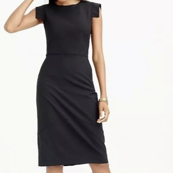 J. Crew Dresses & Skirts - New J. Crew Chic Sheath Cap Sleeve DARK BLUE Resume Dress Pockets SZ 00